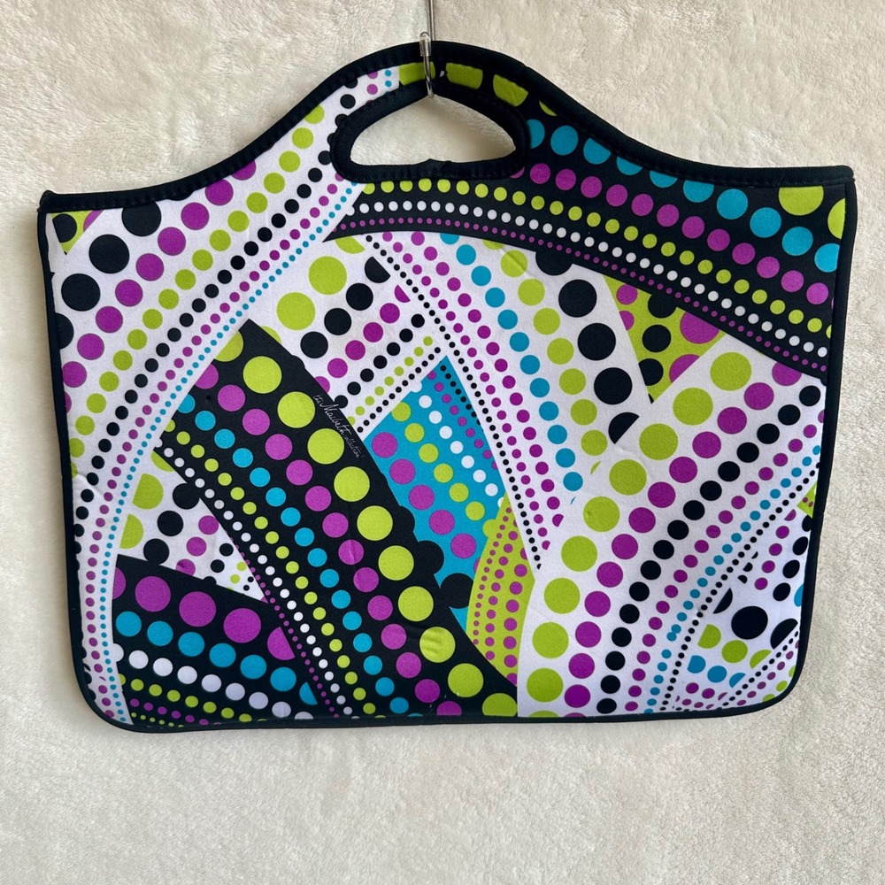 Macbeth Collection Neon Polka Dot Neoprene Laptop Case Bag